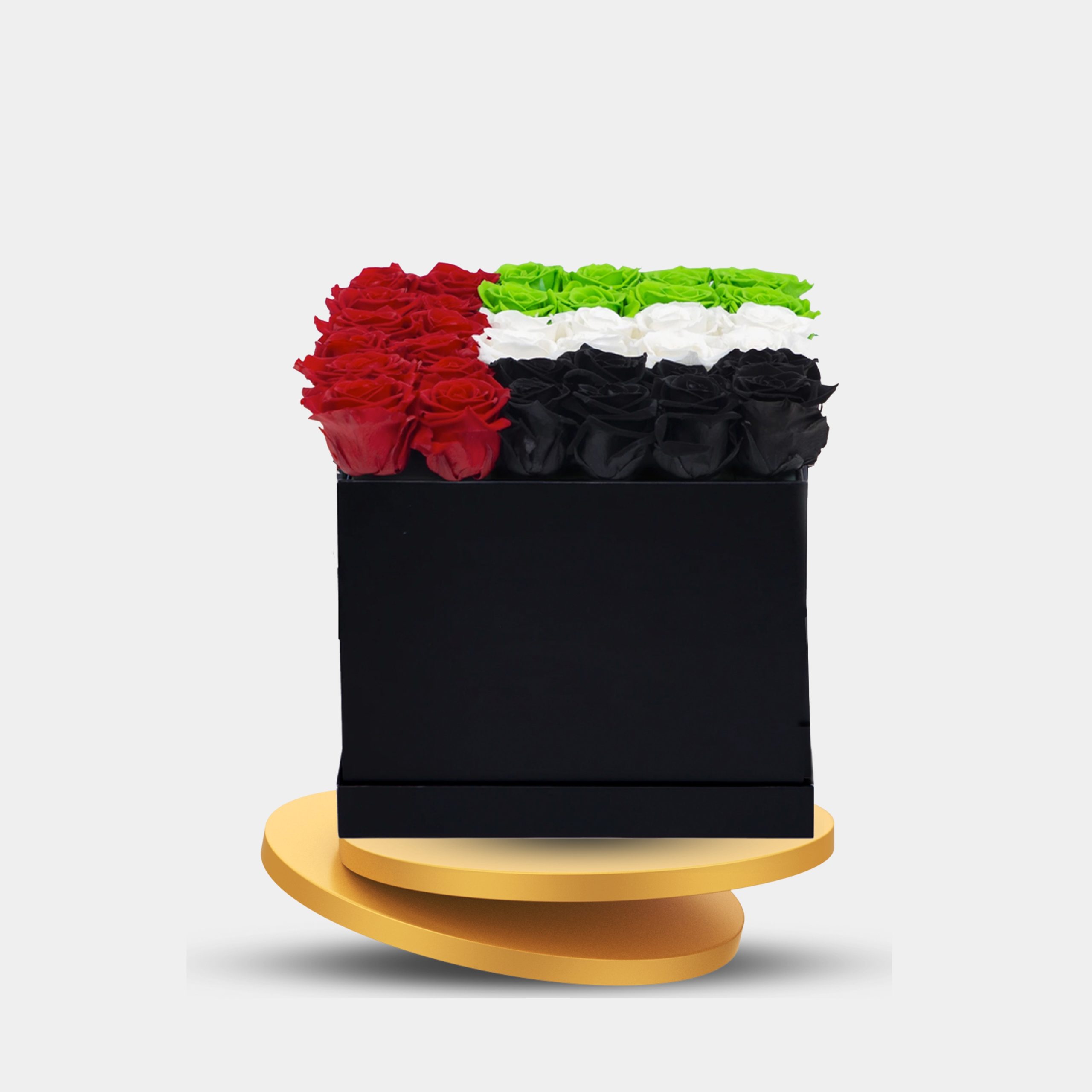UAE national day flower bouquets in black box